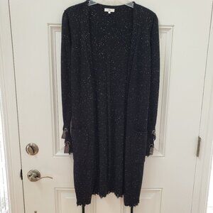 SOH Belted Black Cashmere Sweater.  Petite